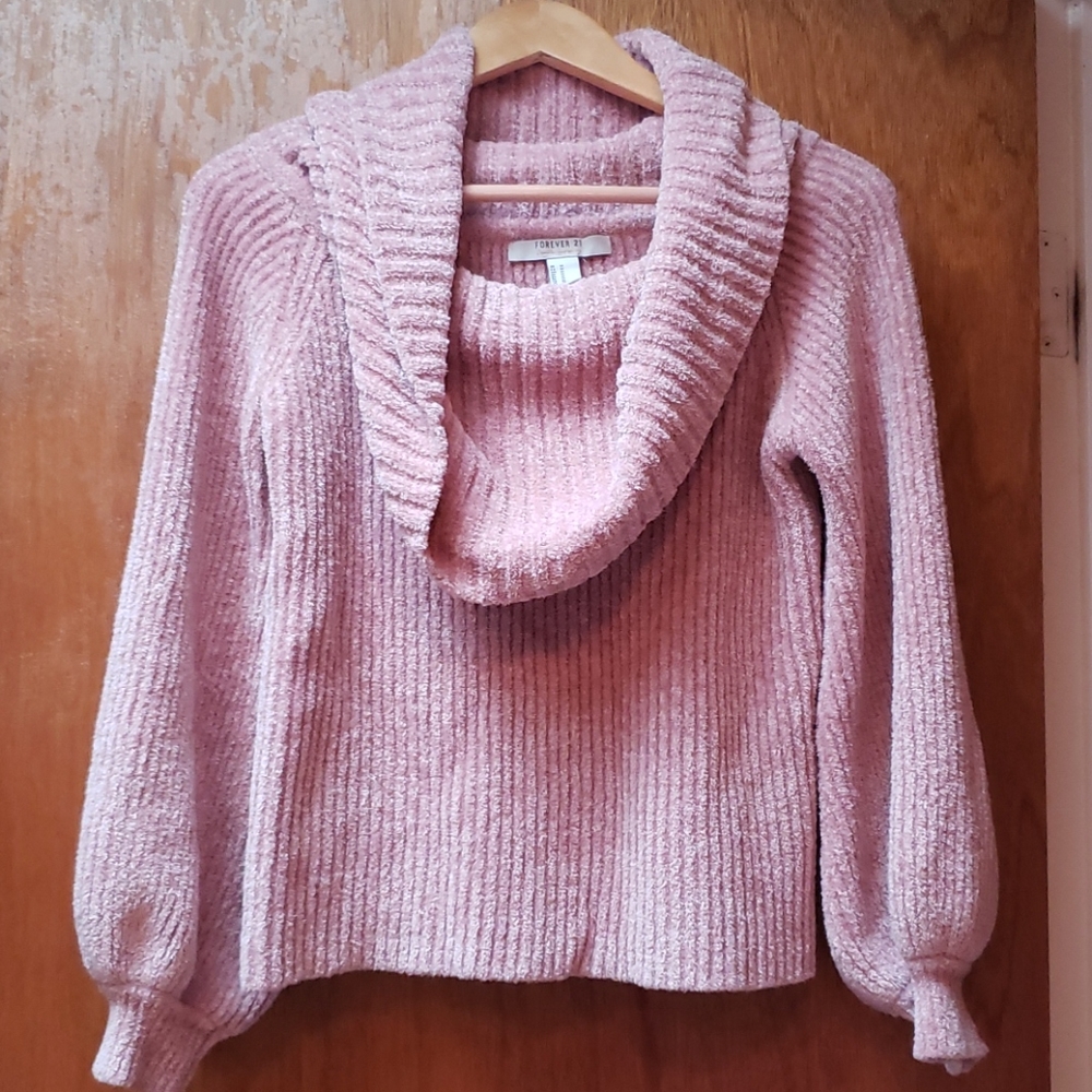 🌻 Forever 21 Pink Cozy Cowl Sweater